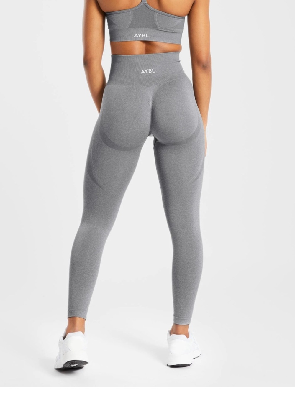 Like New Aybl empower seamless leggings grey marl size medium